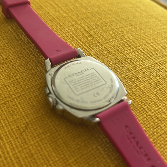 Coach Boyfriend Pink and Silver Watch - Picture 3 of 4